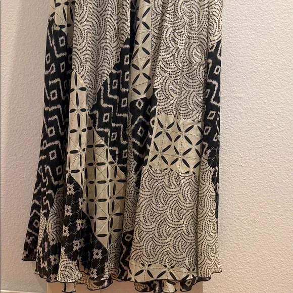 Johnny Was Black and Cream Geometric Maxi Dress - Picture 12 of 13